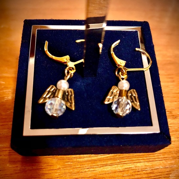 Angel Lever-back Earrings— Designed and Handcrafted By Me 🥰 - Picture 7 of 9